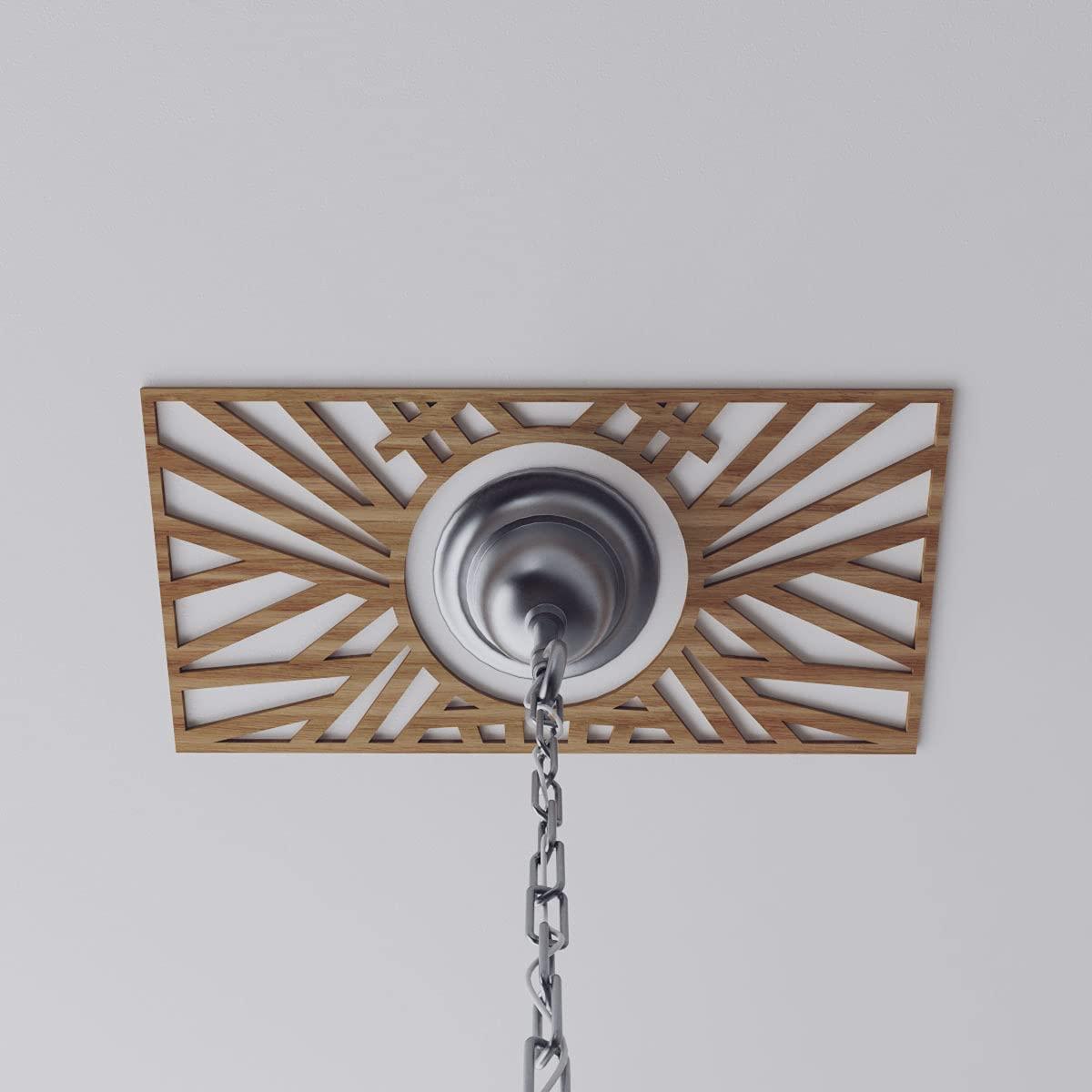 Ekena Millwork Ekena Millwork 40"W x 20"H x 14 3/4"ID x 1/4"T Hoover Wood Fretwork Pierced Ceiling Medallion, Walnut