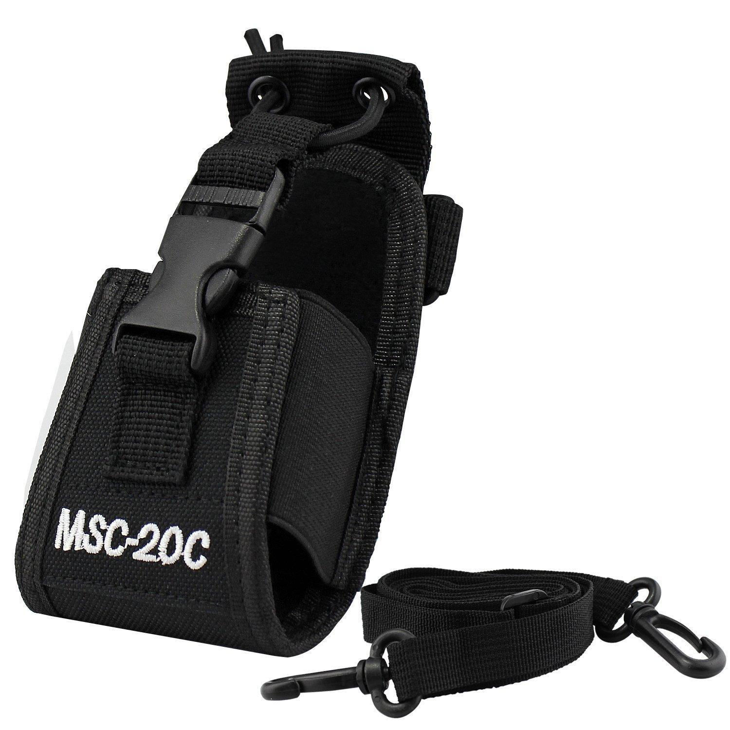 abcGoodefg abcGoodefg 3 in1 Radio Holder Holster Case Pouch Bag for GPS Kenwood Motorola baofeng UV5R UV82 UV5RA 888S Retevis H777 Two Way Radio Walkie Talkie MSC 20C (2Pack)