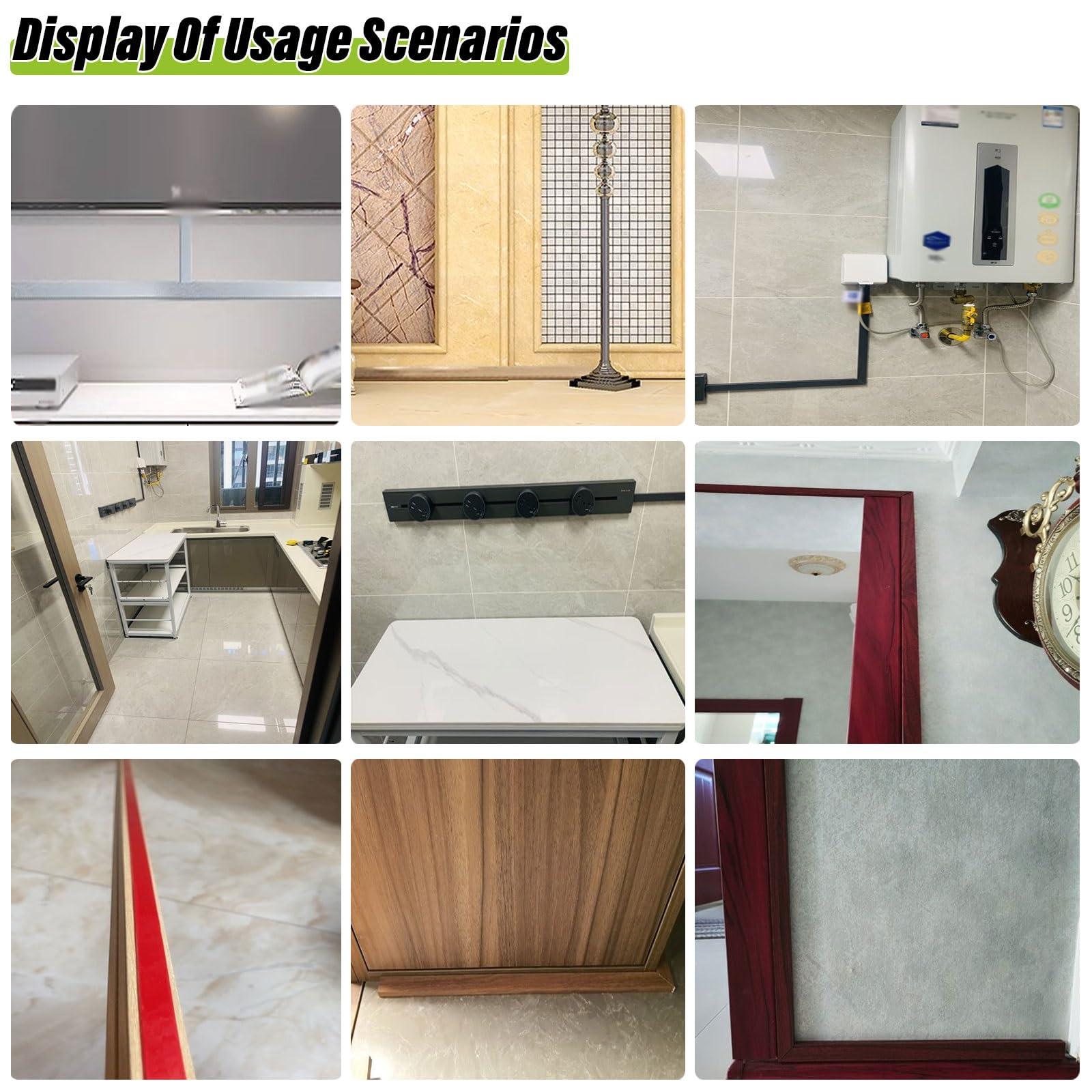 HAIXHX Durable Stainless Steel Trunking, Self-Adhesive Cable Trunking Hider for 2/3/5/7/13 Cables, Wires Management Kit/Metal Cable Raceway/Wires Organizer Protection Cover ( Size : Silver-1.5m-24x12mm )