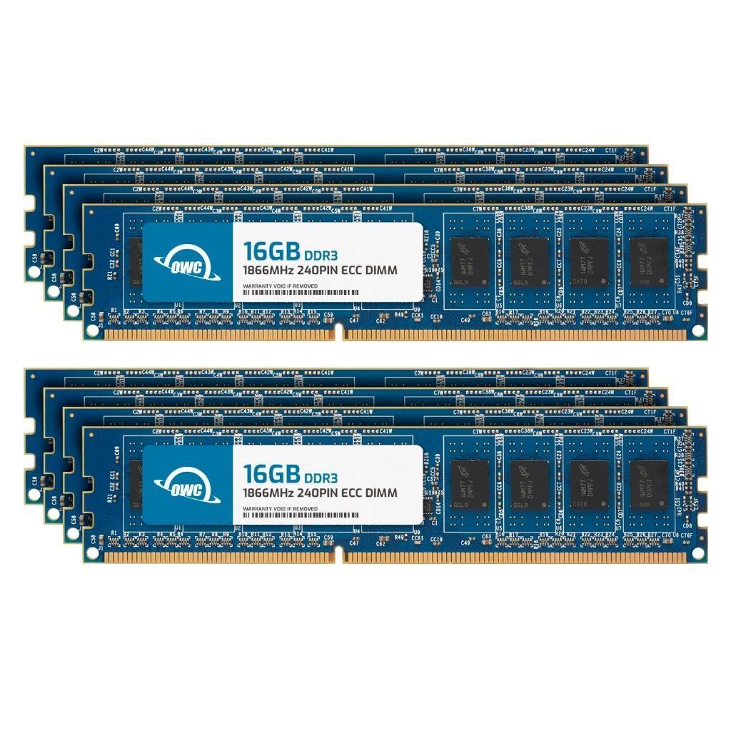 OWC OWC 128GB (8x16GB) DDR3 1866 PC3-14900 CL13 2Rx8 240-pin 1.5V ECC Unbuffered DIMM Memory RAM Module Upgrade Kit for Select Desktops, Workstations, or Servers