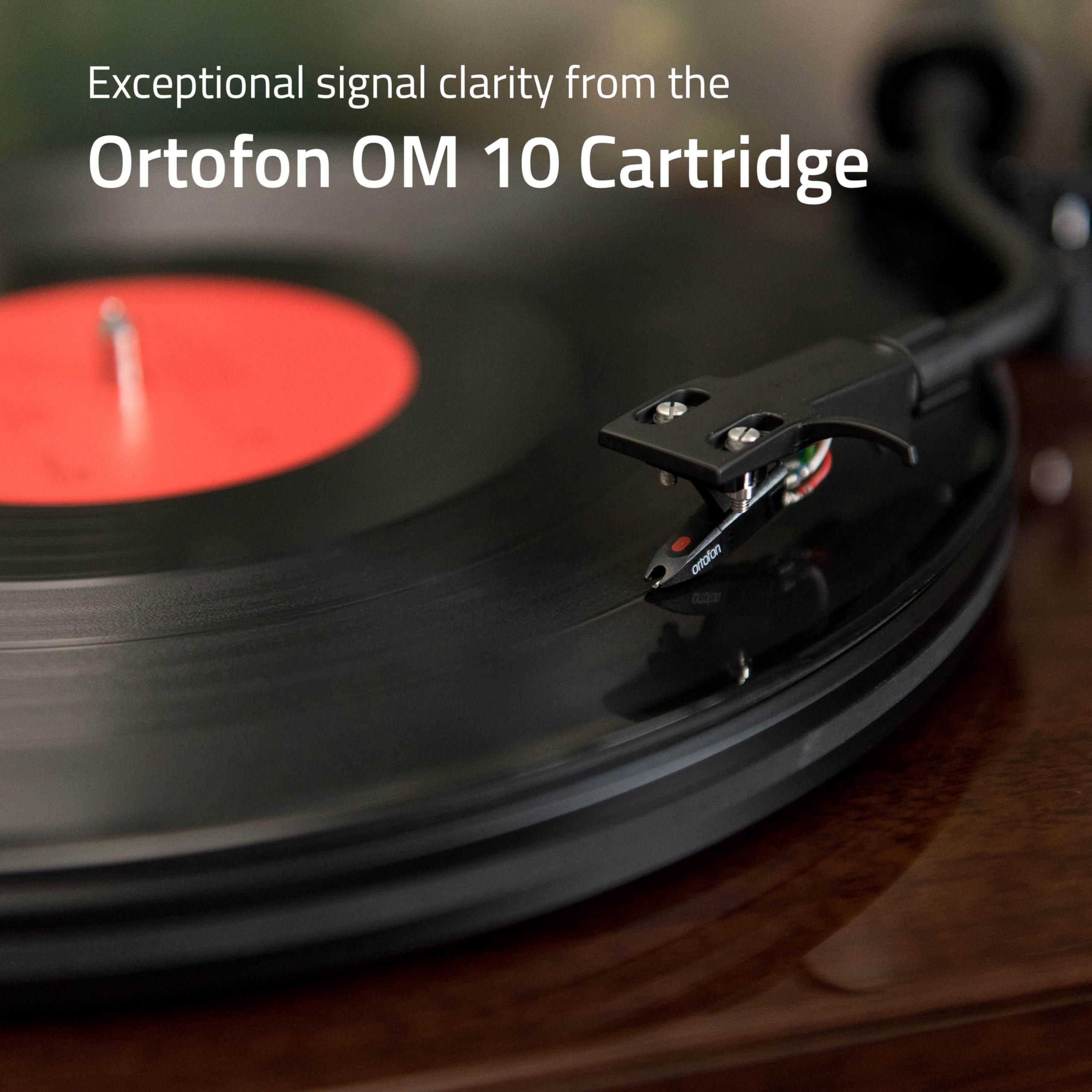 Fluance Fluance RT82 Reference High Fidelity Vinyl Turntable Record Player with Ortofon OM10 Cartridge and Anti-Vibration Wood Isolation Base - Piano White