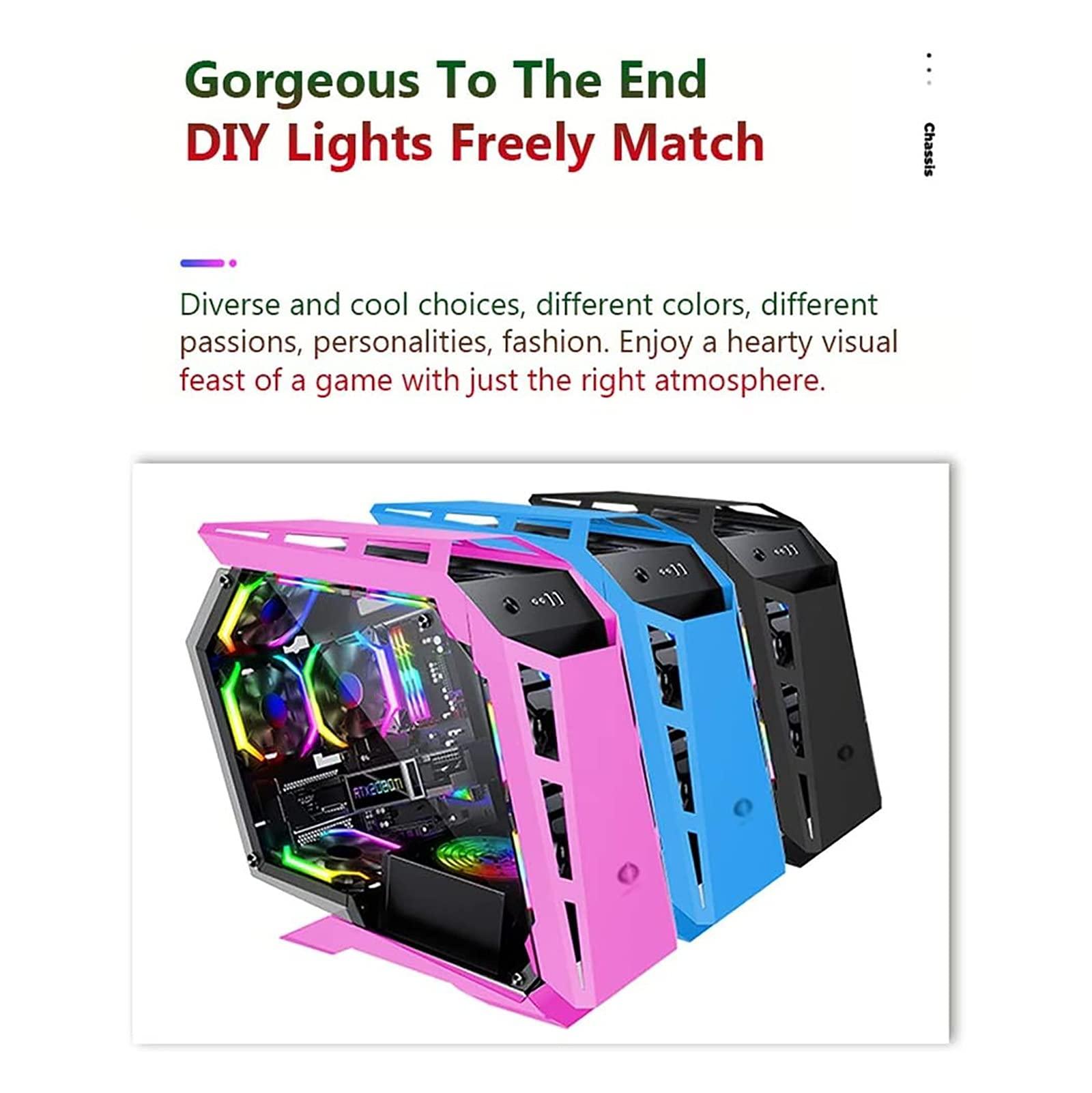 BBNB BBNB ATX Gaming Case - Micro ATX PC Case/ATX Computer Case - Mid Tower - Tempered Glass - Fan and Water Cooling Support (Black)