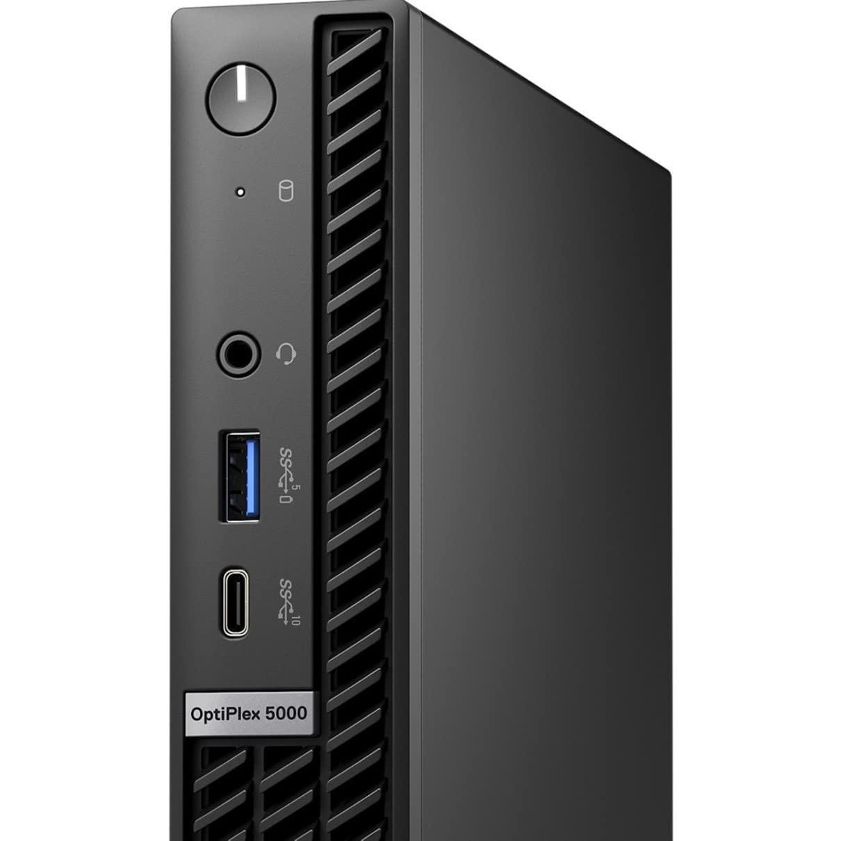 Dell Dell OptiPlex 5000 Desktop Computer - Intel Core i5 12th Gen i5-12500T Hexa-core (6 Core) 2 GHz - 8 GB RAM DDR4 SDRAM - 256 GB M.2 PCI Express NVMe 3.0 x4 SSD - Micro PC - Black (Renewed)