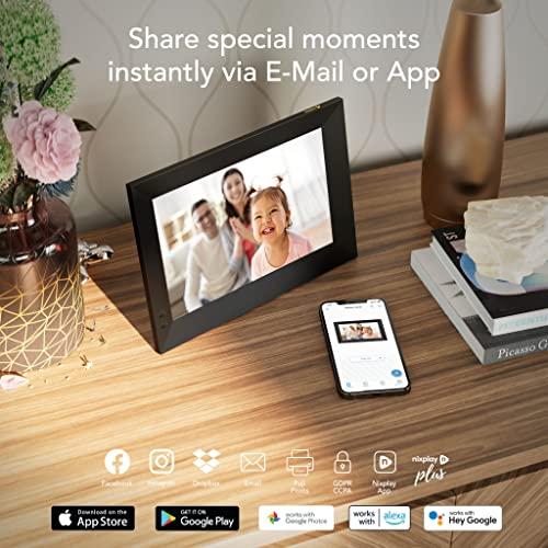 Nixplay Nixplay 10.1 inch Smart Digital Photo Frame with WiFi (W10J) - Black - Share Photos and Videos Instantly