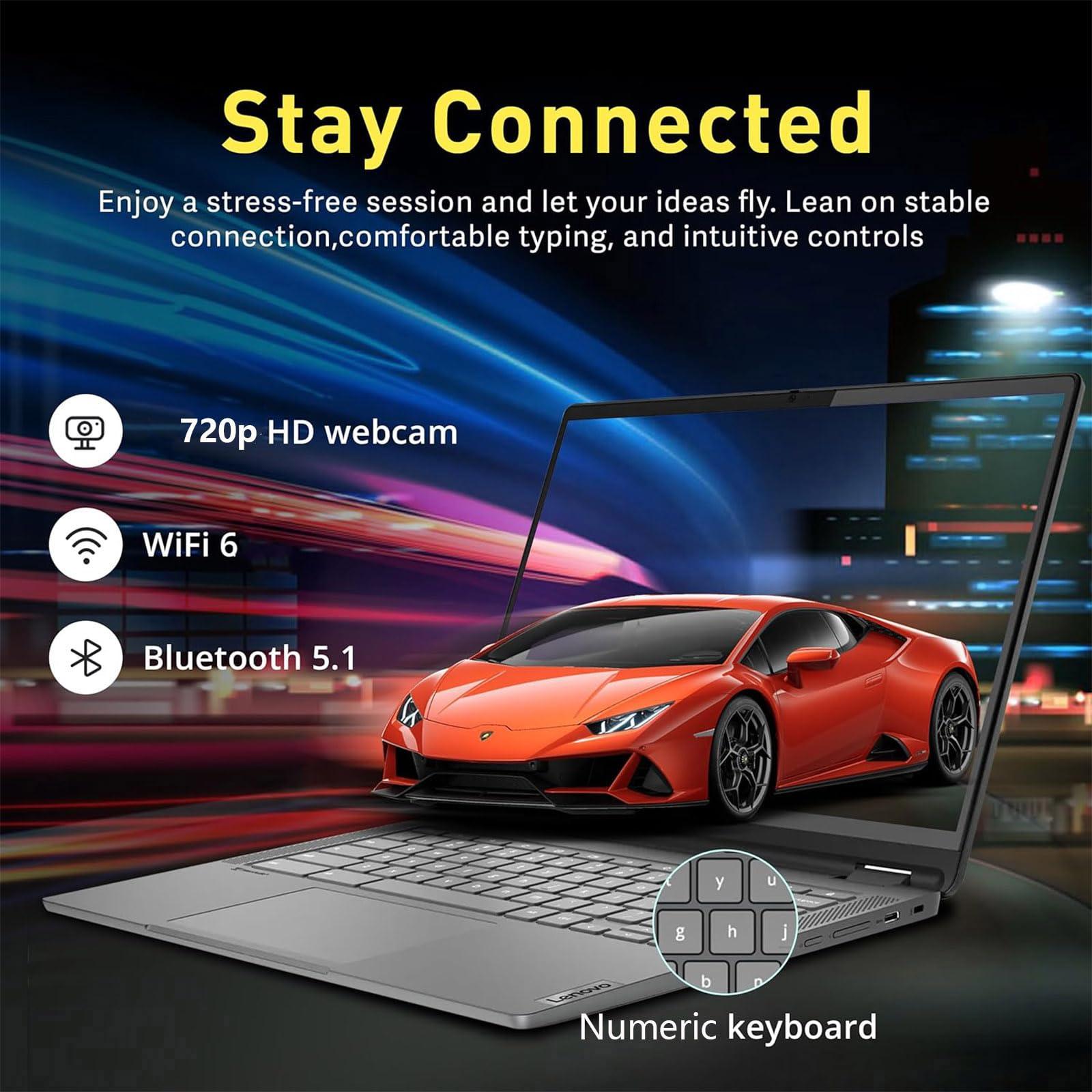 Lenovo Lenovo IdeaPad Flex 3i Chromebook Touchscreen Laptop Flip - 15.6 FHD IPS Display 2 in 1 - Intel Pentium Silver N6000-8GB RAM - 256GB Storage - Wi-Fi 6 - USB C - Google Chrome - Tablet