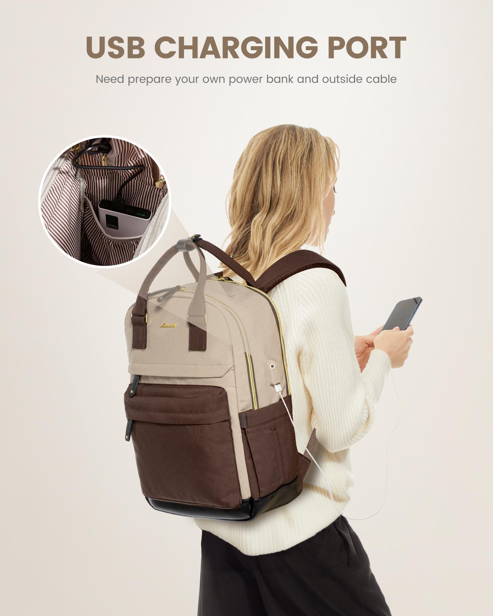 LOVEVOOK LOVEVOOK Travel Laptop Backpack Women, 17.3 Inch Anti-theft Laptop Bag with USB Port, Fashion Waterproof Computer Backpacks Teacher Nurse Backpack Purse for College Work