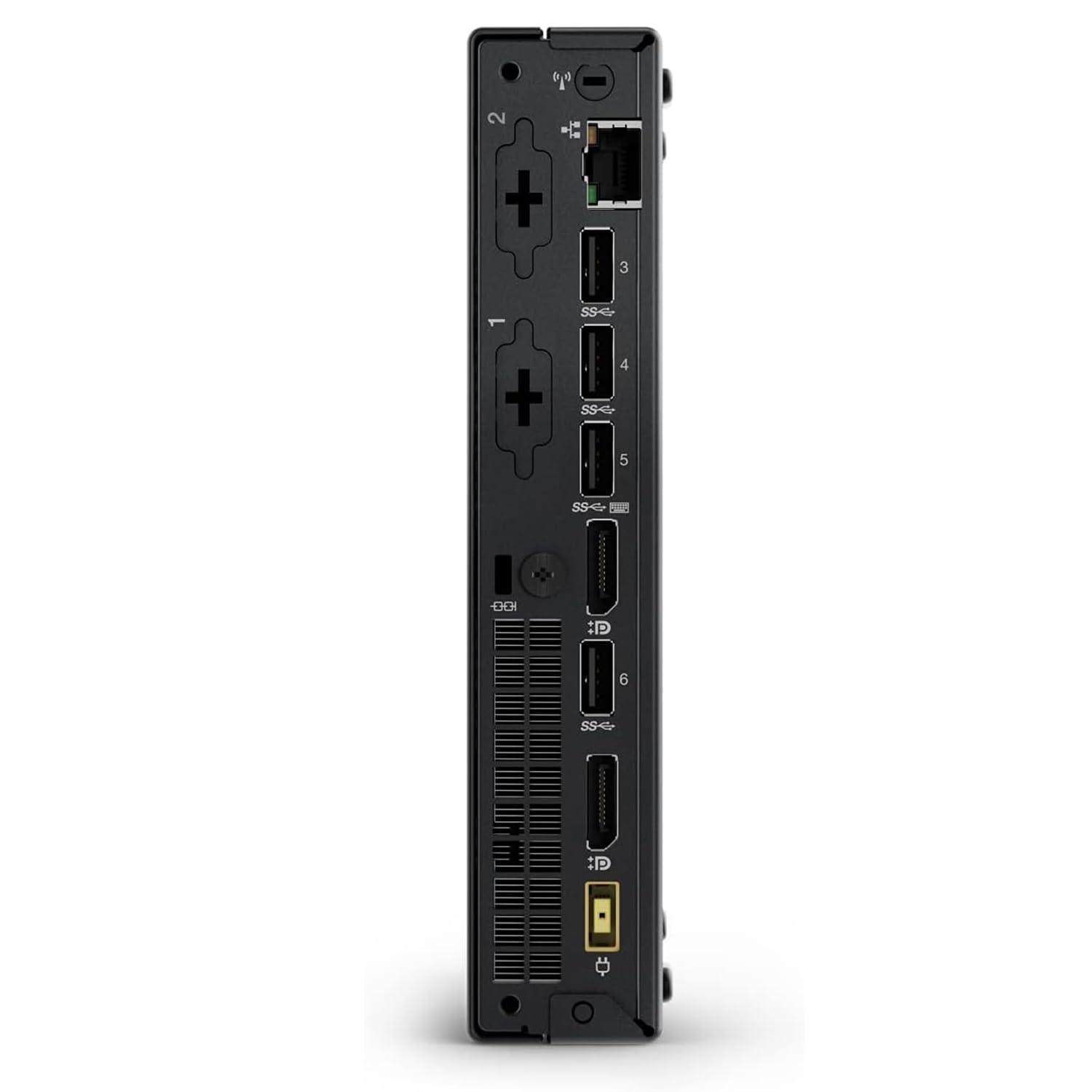 Lenovo Lenovo ThinkCentre M625q Mini Form Factor Business Desktop, AMD Dual-Core Processor, 8GB RAM, 512GB SSD, Display Ports, RJ-45, No Wi-Fi, Multiple USB Ports, Windows 10 Pro, Black
