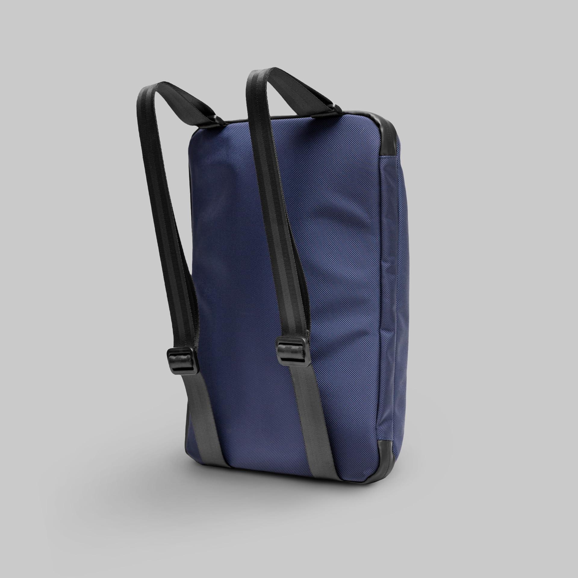 The Frenchie Co. The Frenchie Co. Speed Briefcase | Ultra Navy |Work & Travel Computer Briefcase with Collapsible Laptop Stand | Carry it like a backpack or brief | 15.6in computer |Ballistic Nylon & Italian Leather