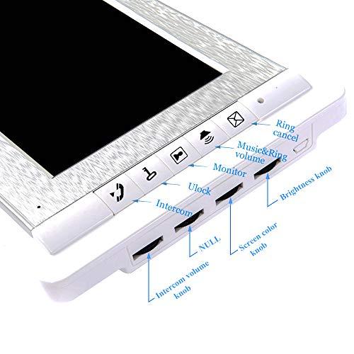 AMOCAM AMOCAM Apartment Video Intercom System, 4 Household Video Doorbell Kits, Wired 7 Inches Monitor, IR Outdoor Camera Support Monitoring, ID Unlock, 2 Way Intercom, 1- Camera and 4-Screen
