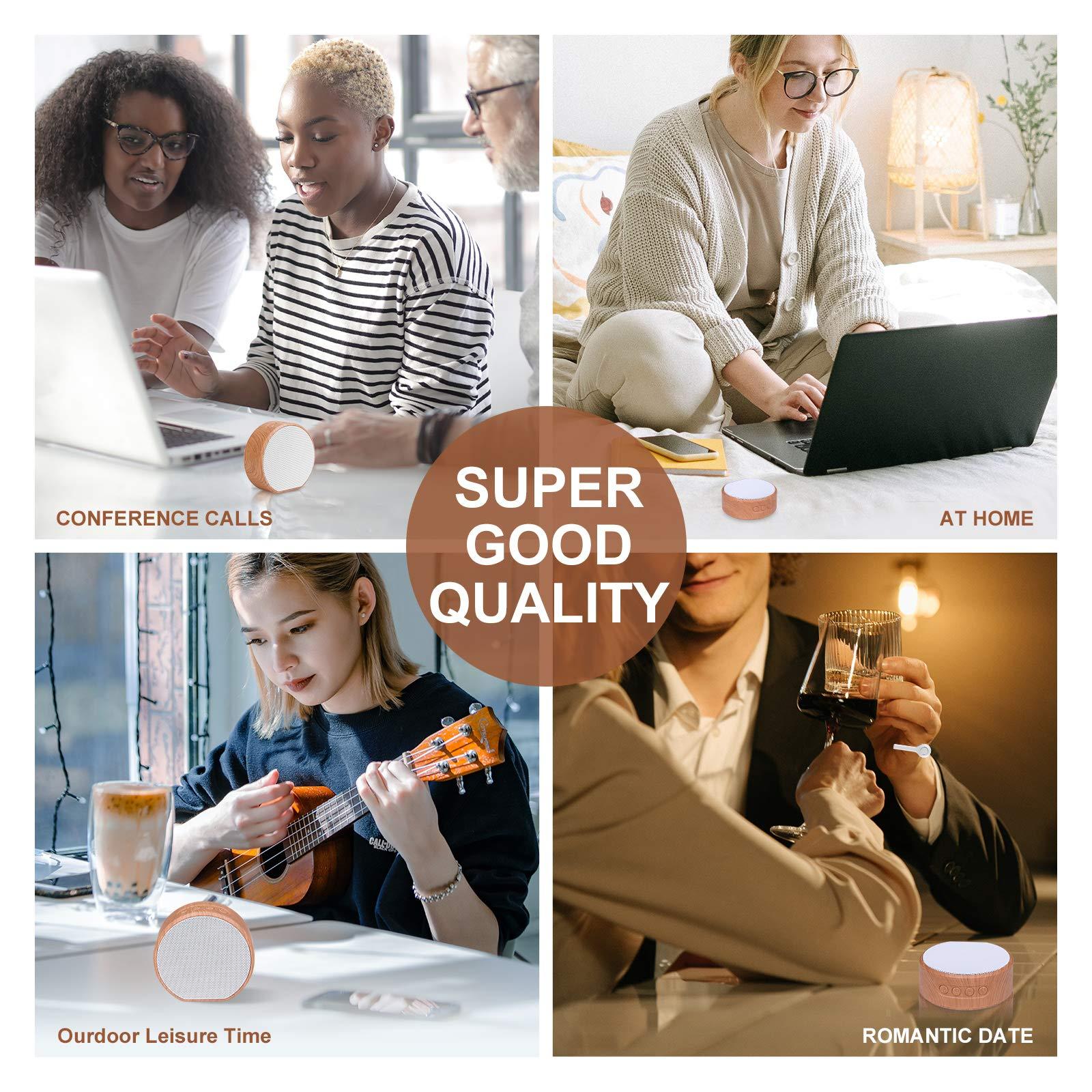 UZiLaCo UZiLaCo Wireless Speakers, Portable Bluetooth Speaker with IPX4 Waterproof, Perfect Small Size, HD Sound, Wireless Bluetooth Speaker for Home Office Bookshelf Outdoor Travel Camping-White