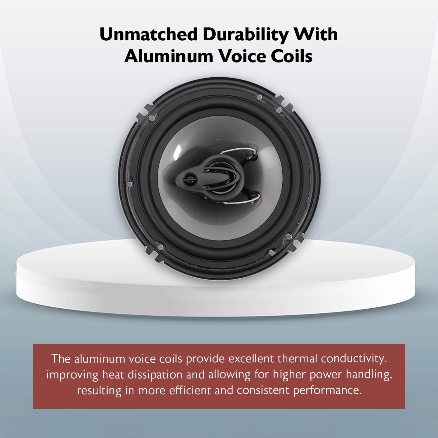 Rockville Rockville RV6.3A 6.5\" 3-Way Car Speakers, 750W, 4 Ohm, Polypropylene Woofer, Butyl Rubber Surround, With Grilles, CEA Compliant, Perfect for Car Audio