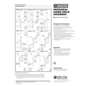 DELTA FAUCET DELTA FAUCET Rubber Limited 55021-RB Wall-Mount Handshower, Venetian Bronze