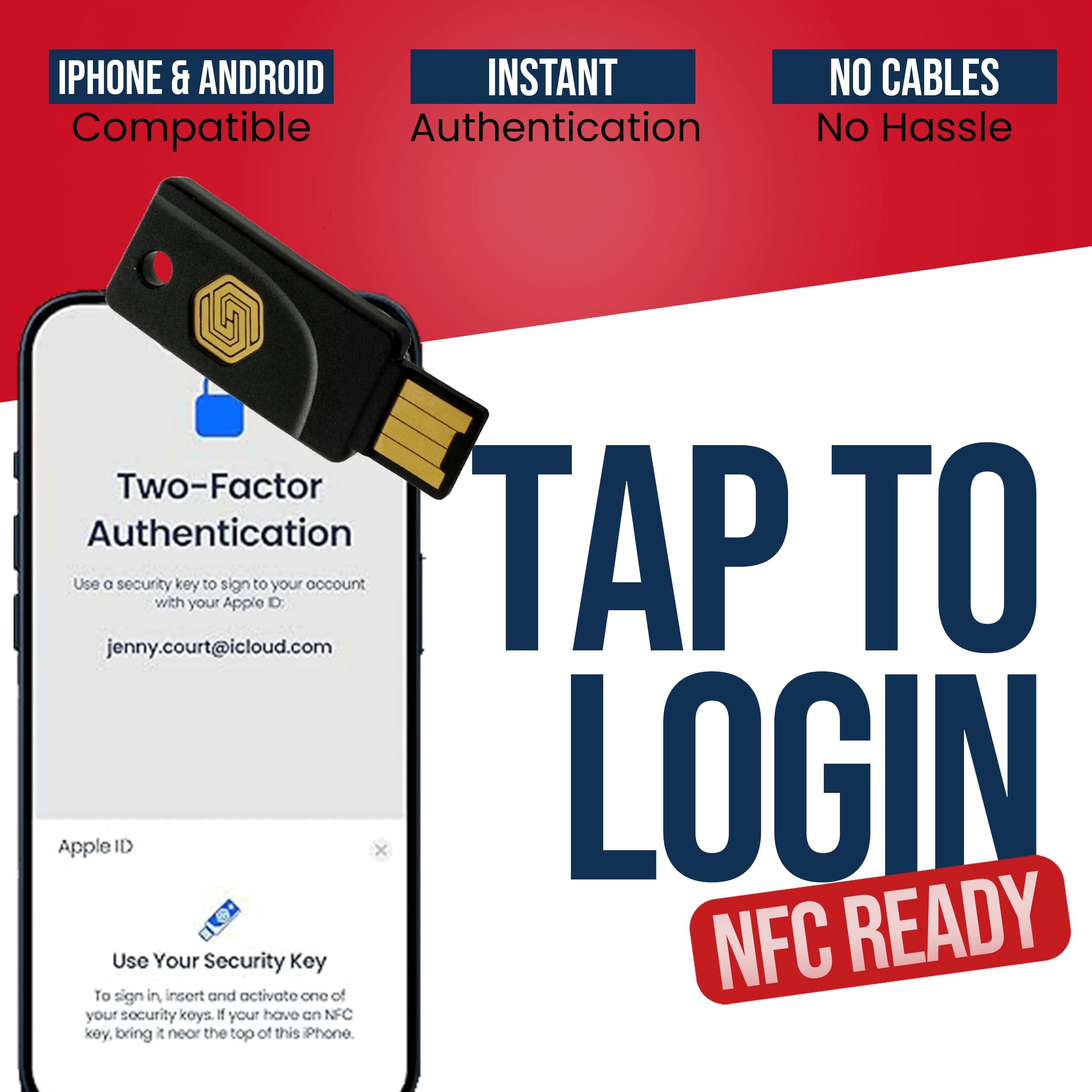 GoTrustID GoTrust Idem Key  A, IP68 Waterproof, Multi-Protocol Two-Factor Authentication Security Key, USB-A/NFC, FIDO L2 Certified - Safeguard Your Online Accounts