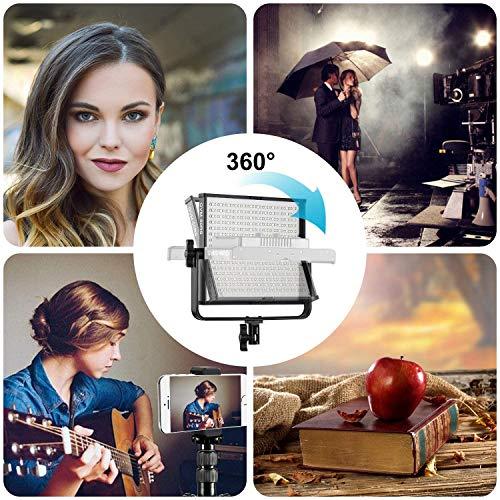 GVM Great Video Maker GVM 50RS RGB LED Video Light, 50W Video Lighting Kit with APP Control, 360°Full Color Led Panel Light for Gaming, Streaming, Youtube, Webex, Broadcasting, Web Conference, Aluminum Alloy Shell, CRI 97