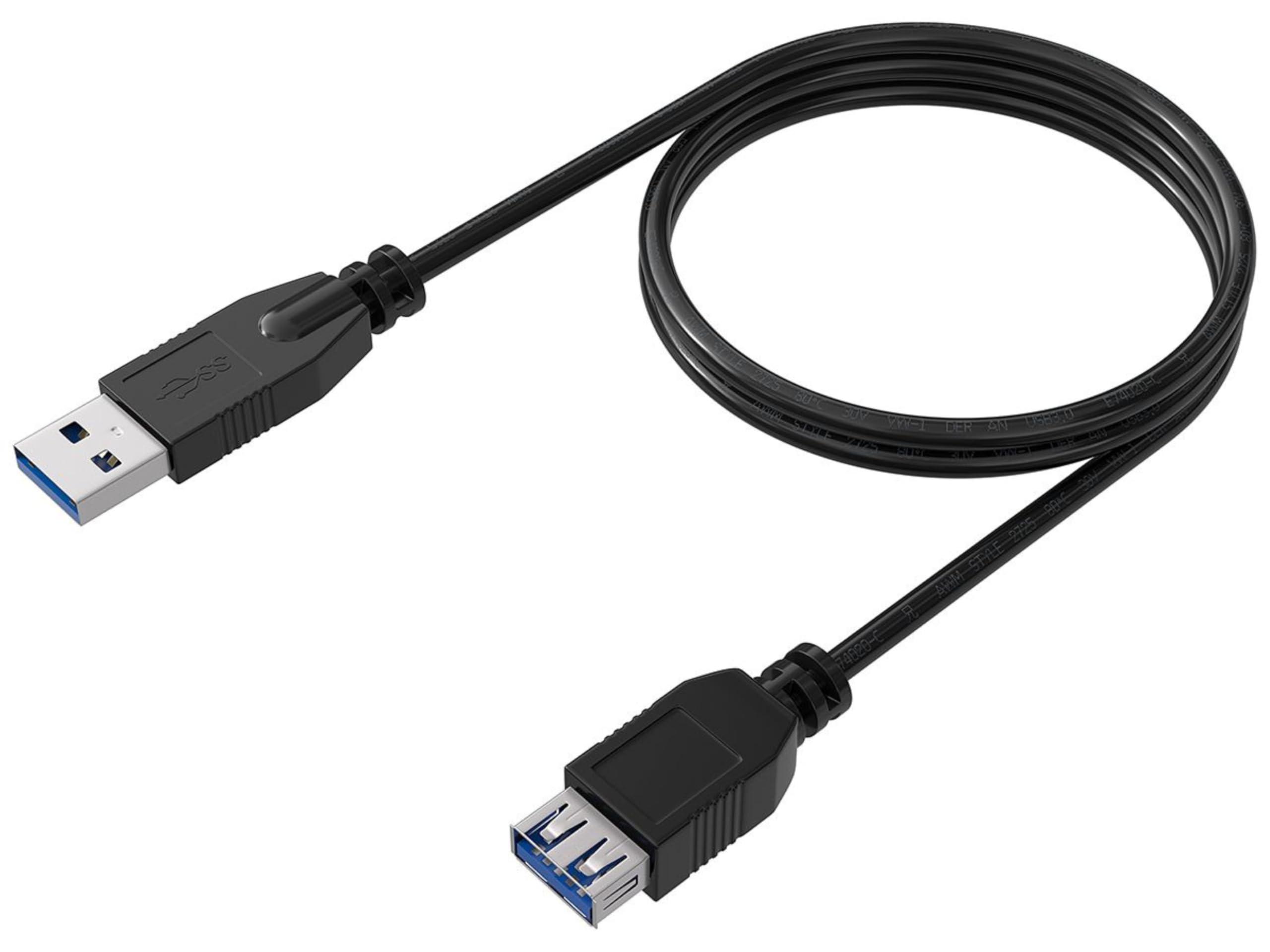 Cable Leader CableLeader 1ft SuperSpeed USB 3.0 Cable Type A to Type A Male to Female Extension Cable, Up to 4.8 Gbps Data Transfer for Keyboard, Mouse, PlayStation, Xbox, Flash Drive, Printer & More, Black