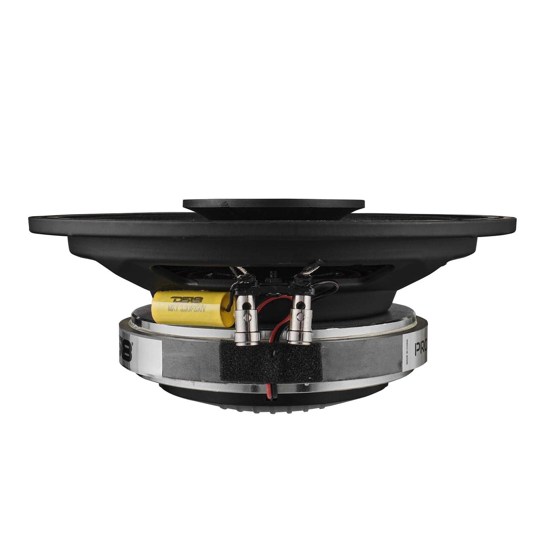 DS18 DS18 PRO-HY8.4MSL 8 Inches Shallow Hybrid Mid-Range Car Audio Loudspeaker with Built-in Driver and Grill Included 400W Max 200W RMS 4 Ohms (1 Speaker)