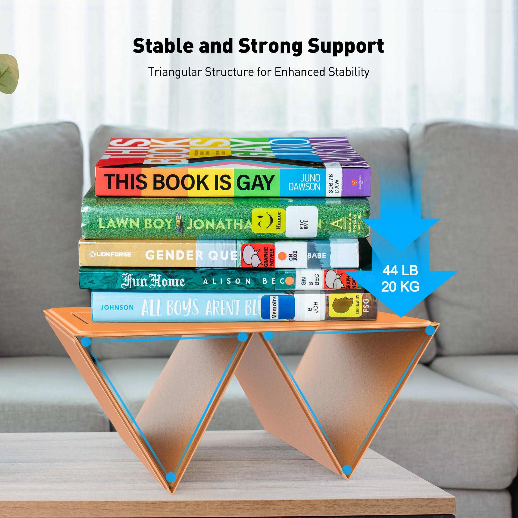 AboveTEK AboveTEK Portable Tablet Stand, 2-in-1 Foldable iPad Stand & Laptop Holder for Desk, Adjustable Travel Stand for 14"~17" MacBook Air/Pro/Tablets/Kindle, Ultra-Sleek PU Leather Computer Riser