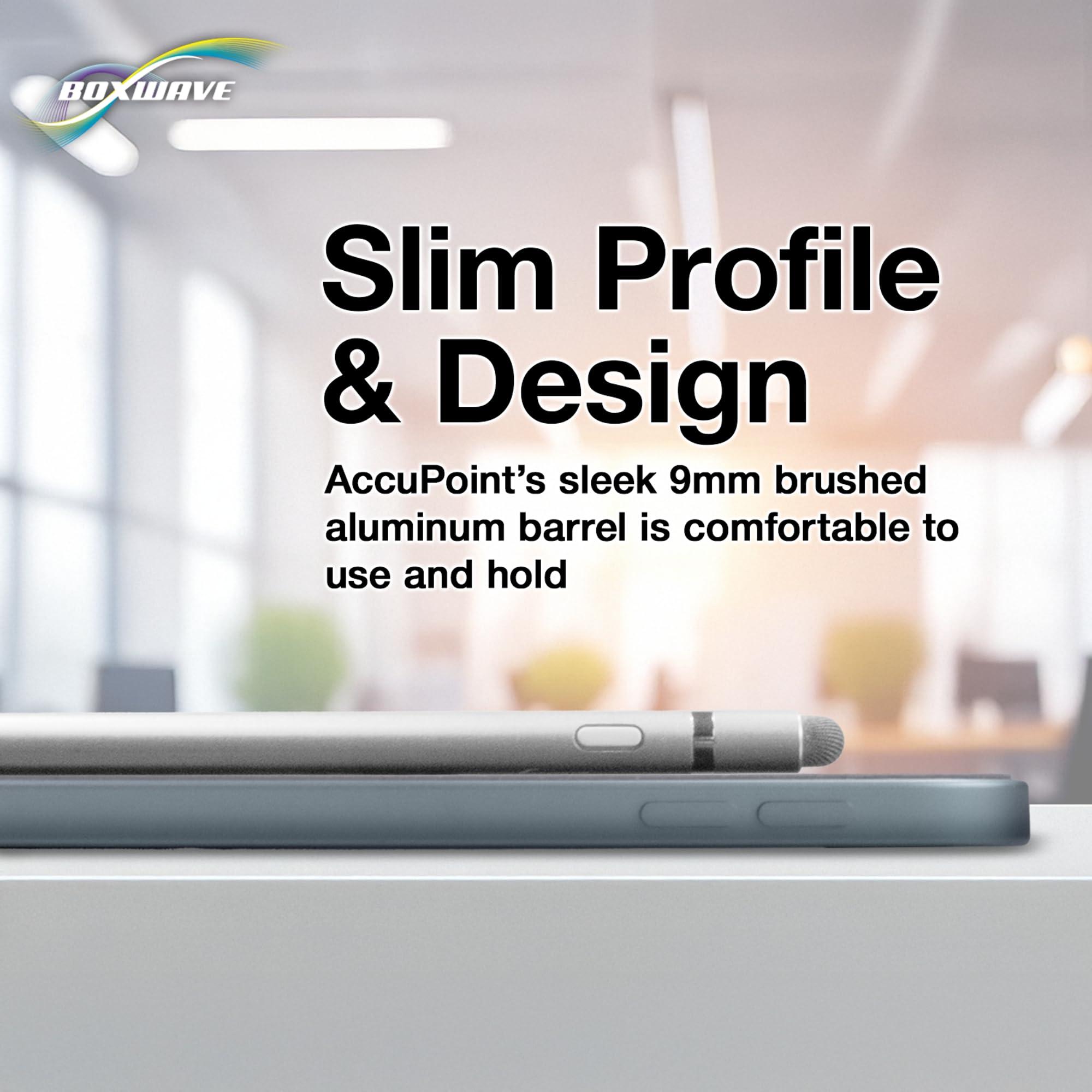 BoxWave BoxWave Stylus Pen Compatible with ASUS ZenBook 14 UX434FAC - AccuPoint Active Stylus, Electronic Stylus with Ultra Fine Tip - Metallic Silver