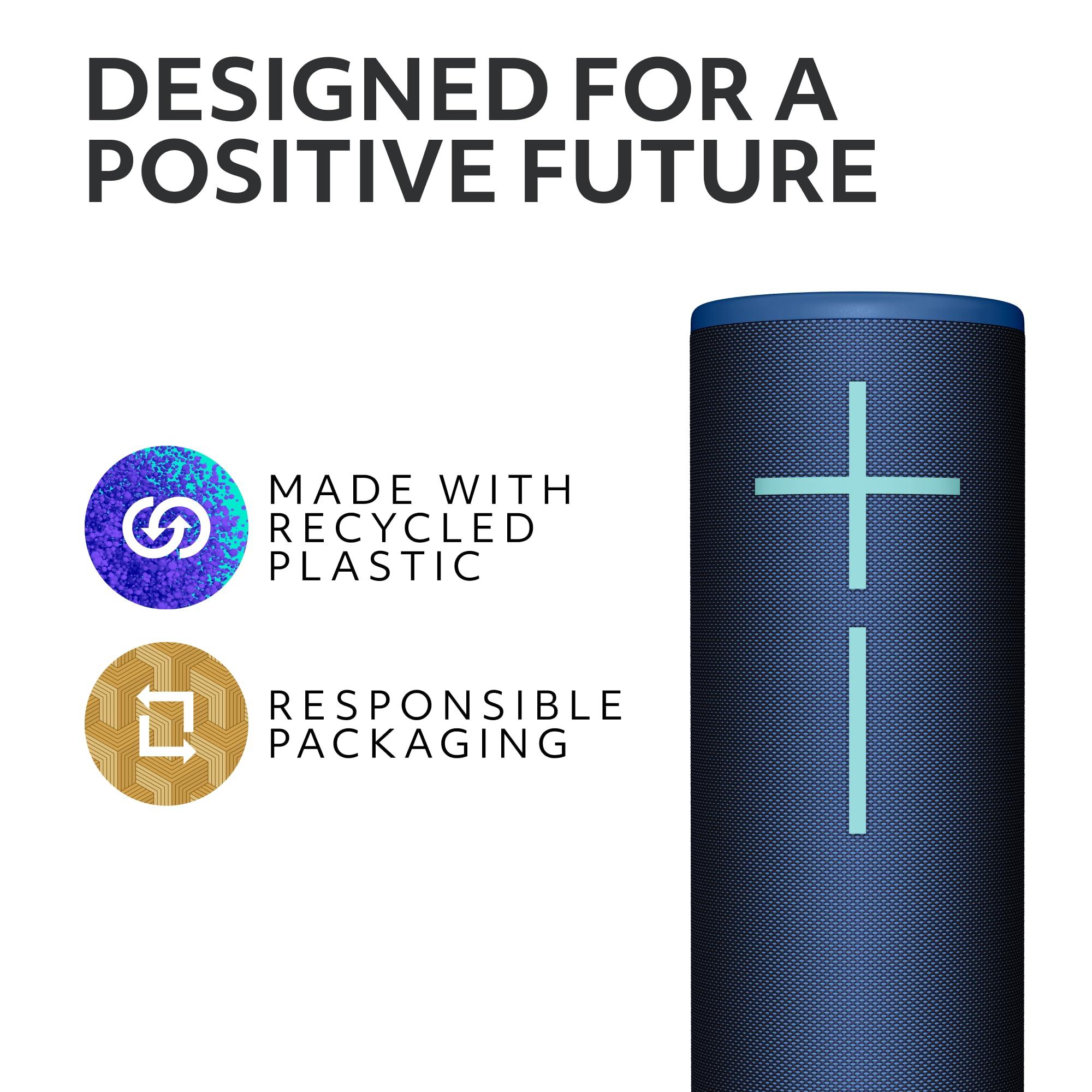 Ultimate Ears Ultimate Ears Boom 4 Portable Waterproof Bluetooth Speaker with 360-Degree Immersive Sound, Outdoor Floating Speaker, 15-Hour Battery, 147ft Range - Blue