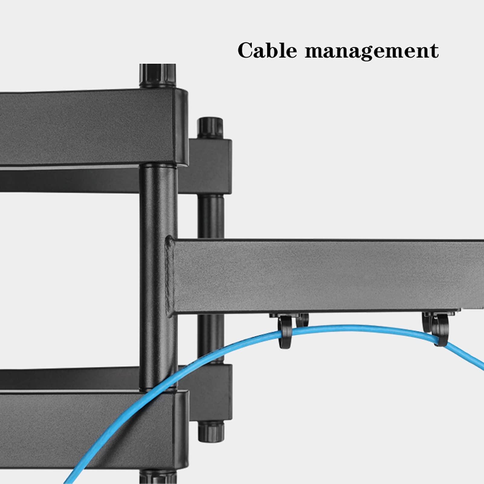 QTBH TV Mounts Universal TV Stand Wall-mounted TV Bracket Full Motion Articulating Arms Extension Tilt Rotation TV Bracket Heavy-duty Steel TV Bracket, Max VESA 900x600mm Up to 176lbs TV Stand TV wall moun