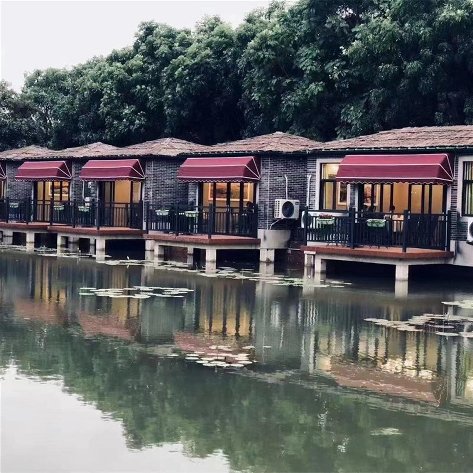 DirectNine Basics Window Door Awning Canopy| Entry Door Front Door Awning for Sun Shutter, UV, Rain, Snow Protection,Fully Assembled(Color:Burgundy,Size:80x60x60cm)