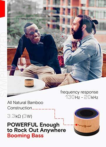 Symphonized Symphonized NXT Premium Genuine One Piece Solid Hand Carved Bamboo Wood Bluetooth Portable Speaker. Compatible with All Bluetooth iOS Devices, All Android Devices and Mp3 Players