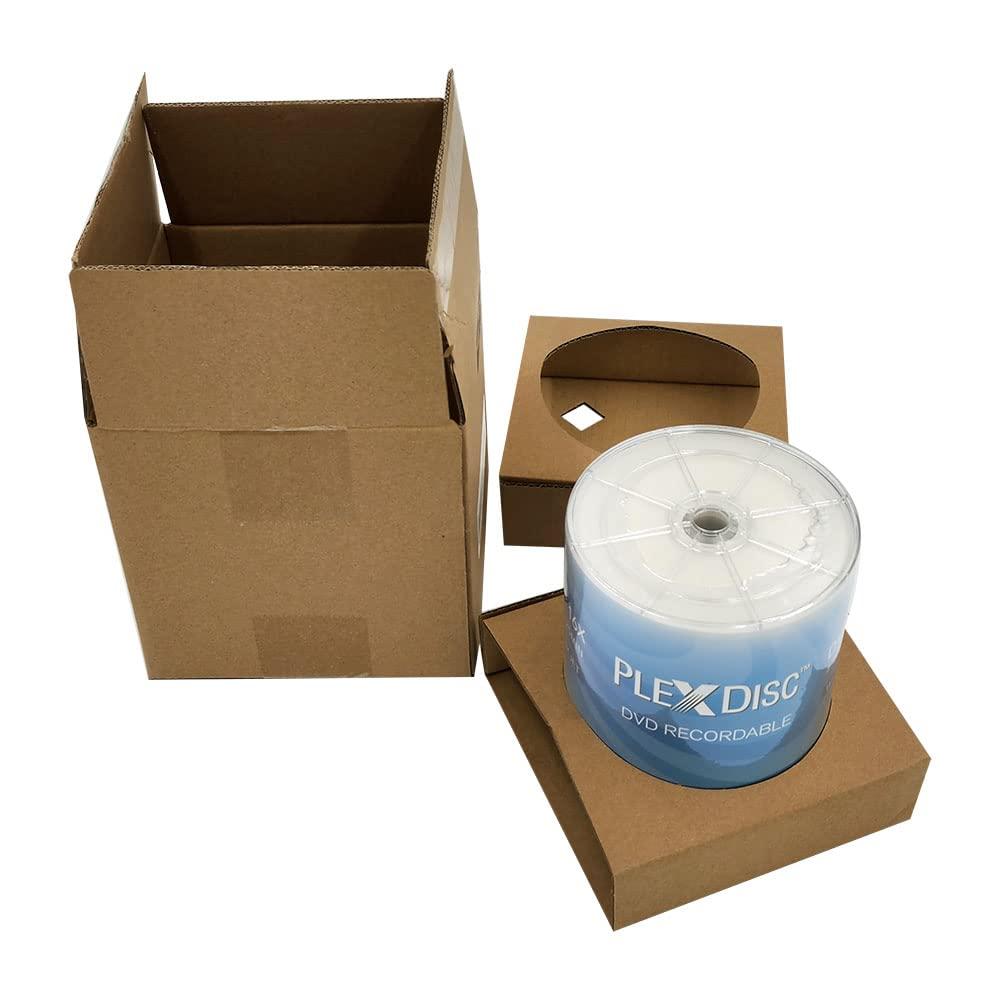 PlexDisc PlexDisc DVD-R 4.7GB 16X White Inkjet Hub Printable | 100 Pack Shrink Wrap (No Container) | Blank DVDs for Burning Video | Writable Media Discs