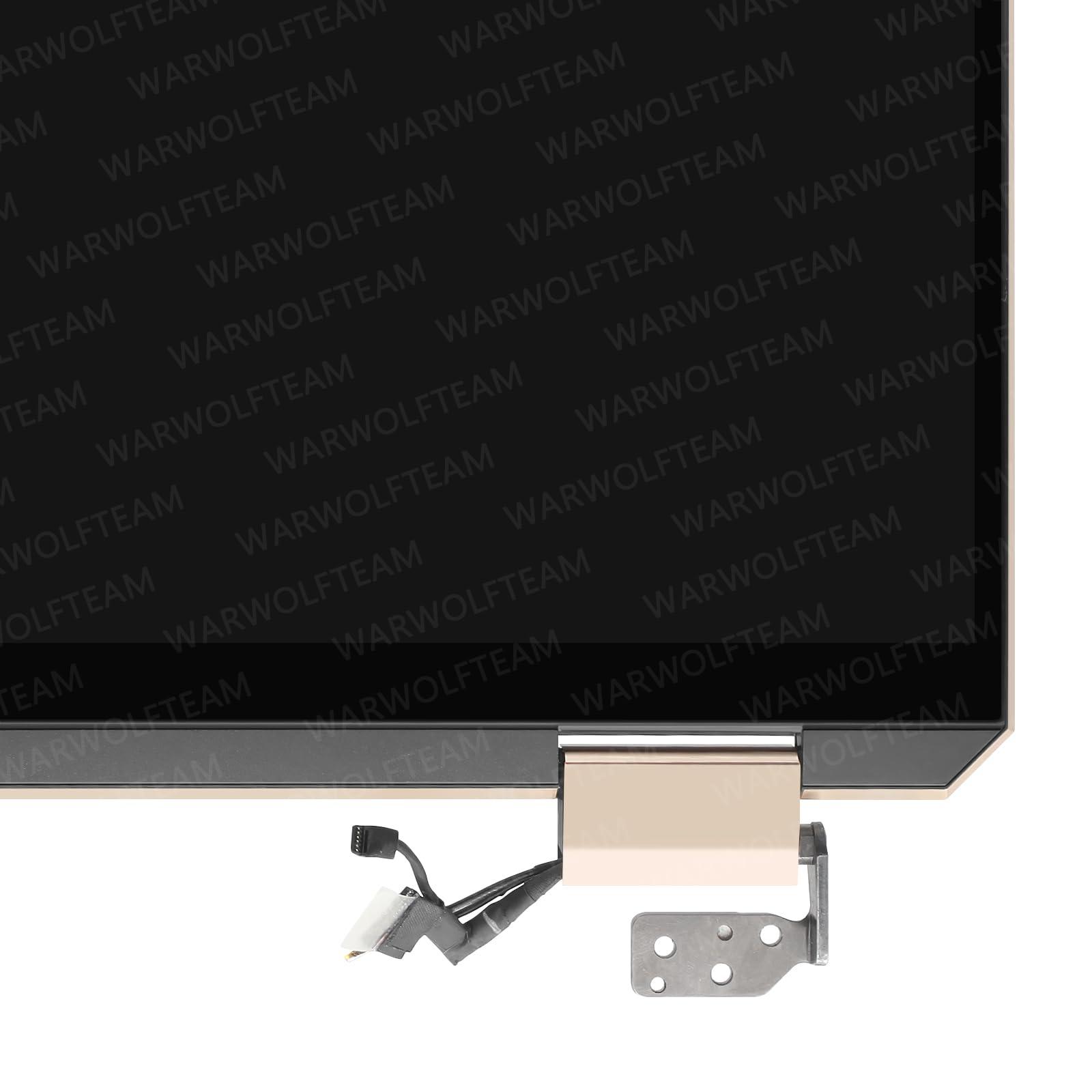 WARWOLFTEAM WARWOLFTEAM Replacement Whole Hinge-up Assembly For HP Spectre X360 15-EB0030TX 15-EB0031TX 15-EB0033TX 15-EB0034TX LCD Touch Screen Digitizer Assembly UHD 15.6in L99323-001 (UHD Cable Version, Brown)