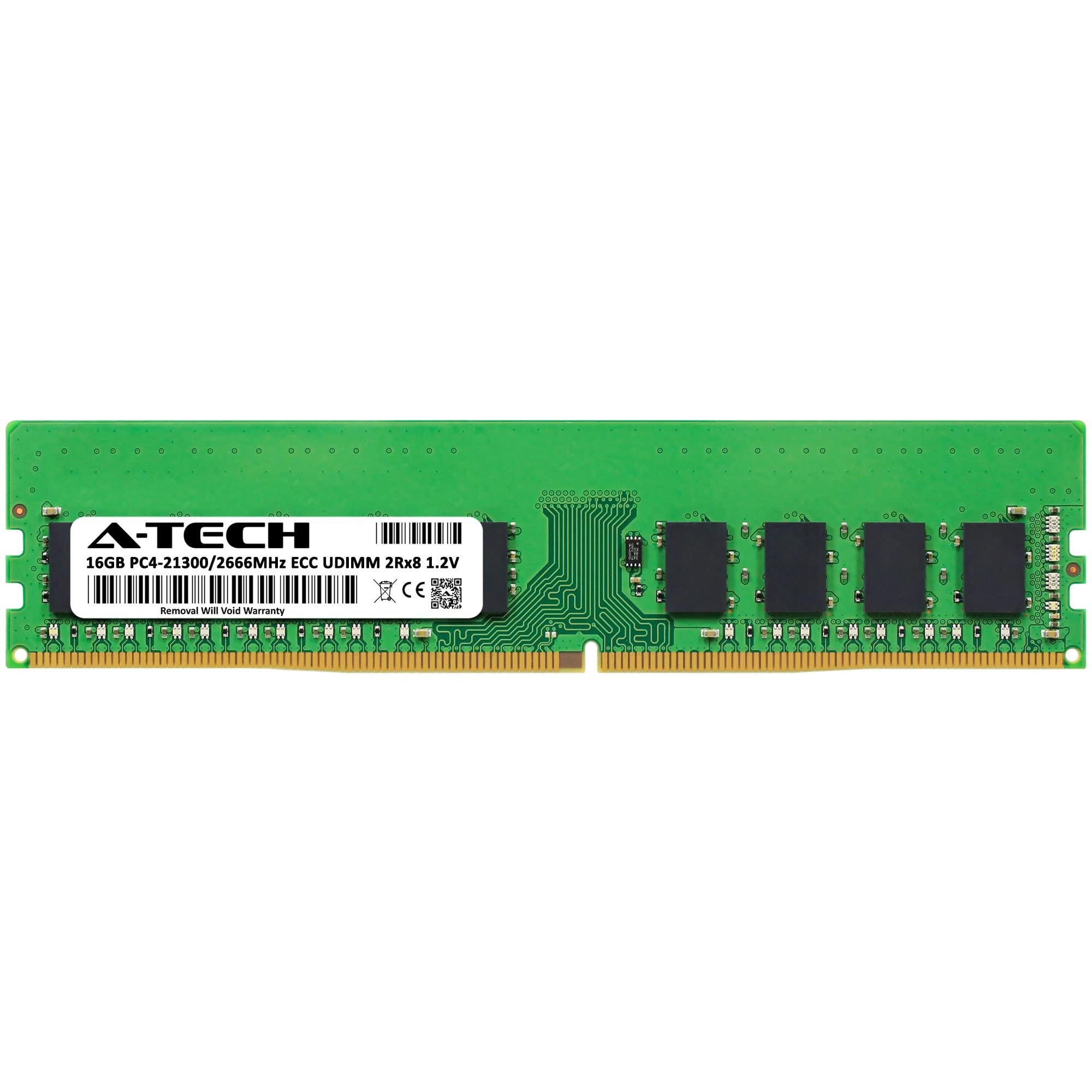 A-Tech A-Tech 16GB RAM for Diamond Flower (DFI) KD631-C236, SD631-C236 | DDR4 2666MHz PC4-21300 ECC-UDIMM 2Rx8 ECC Unbuffered Server Memory Upgrade