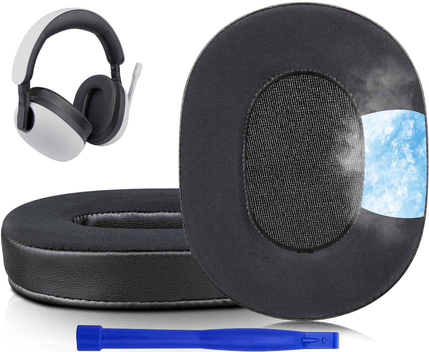 SOULWIT SOULWIT Replacement Earpads for Sony Inzone H7(WH-G700)/H9(WH-G900N) Wireless Gaming Headset, Ear Pads Cushions with Noise Isolation Foam, Ice Silk Fabric - Black