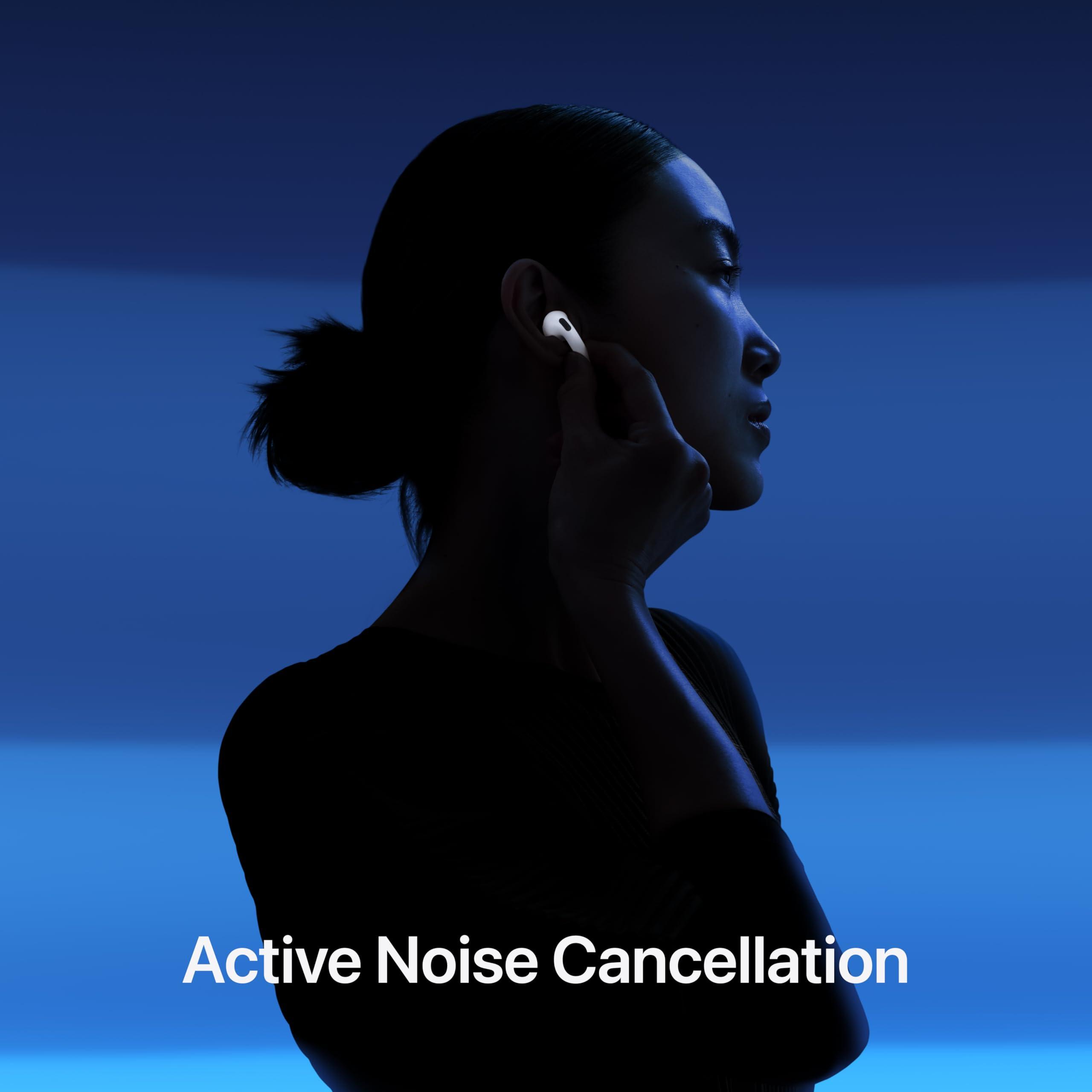 Apple Apple AirPods 4 Wireless Earbuds, Bluetooth Headphones, with Active Noise Cancellation, Adaptive Audio, Transparency Mode, Personalized Spatial Audio, USB-C Charging Case, Wireless Charging, H2 Chip