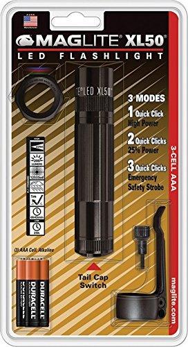 MagLite Maglite XL50 LED 3-Cell AAA Flashlight Tactical Pack, Black