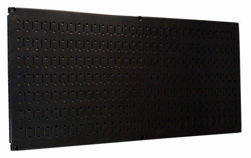 Wall Control Wall Control Pegboard 16in x 32in Horizontal Black Metal Pegboard Tool Board Panel