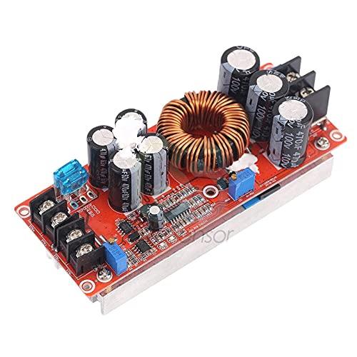 ElectronicMaker DC 1200W 20A DC-DC Step Up Boost Converter Power Supply Module 8-60V to 12-80V with Heat Sink
