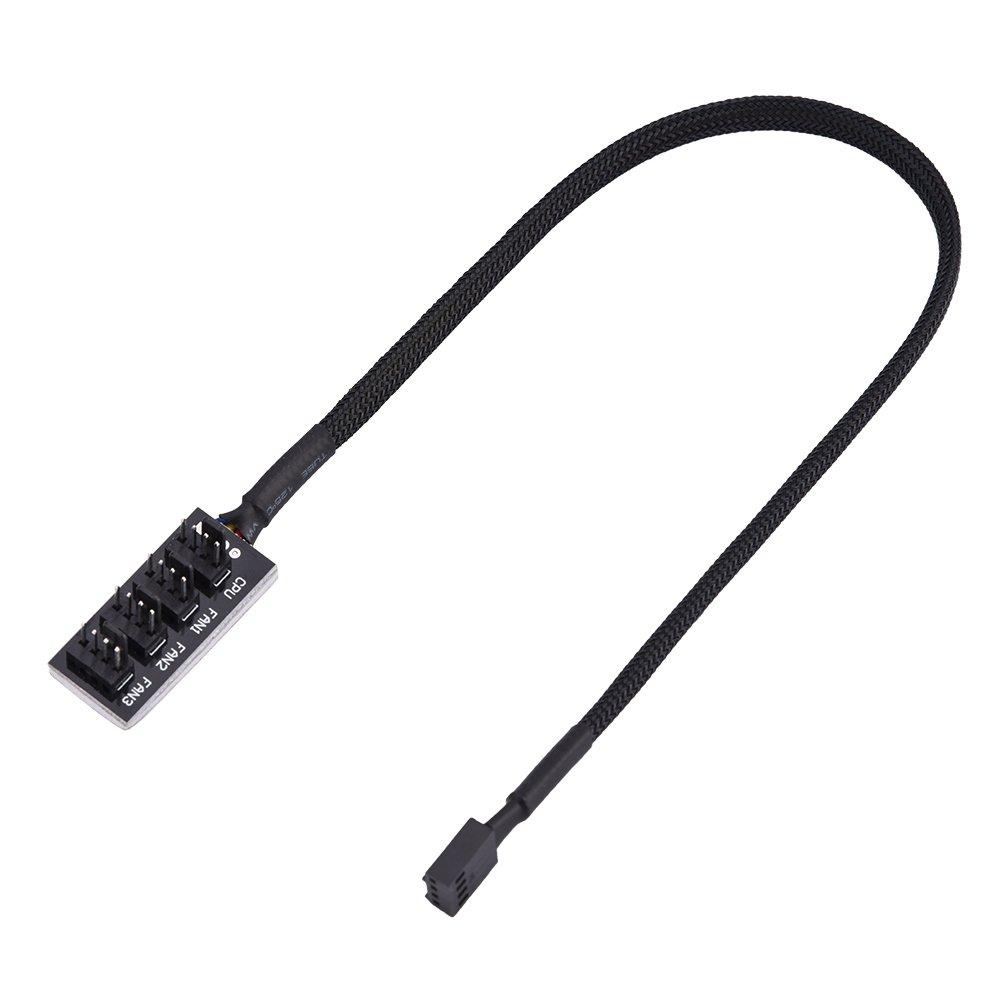 CUYT Fan Connector, 4-Pin Splitter Cable, for CPU Fan Modular Power Supply for Case Fan