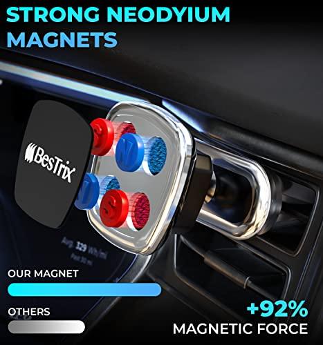 Bestrix BesTrix Magnetic Phone Car Mount Magnetic Car Cell Phone Holder | Magnet Car Phone Holder Compatible w/ iPhone14 13 12 11 Pro/11 Pro Max/XS/XR/X,Galaxy S22 S21 S20 S10/S10+ Note & More (Air Vent)