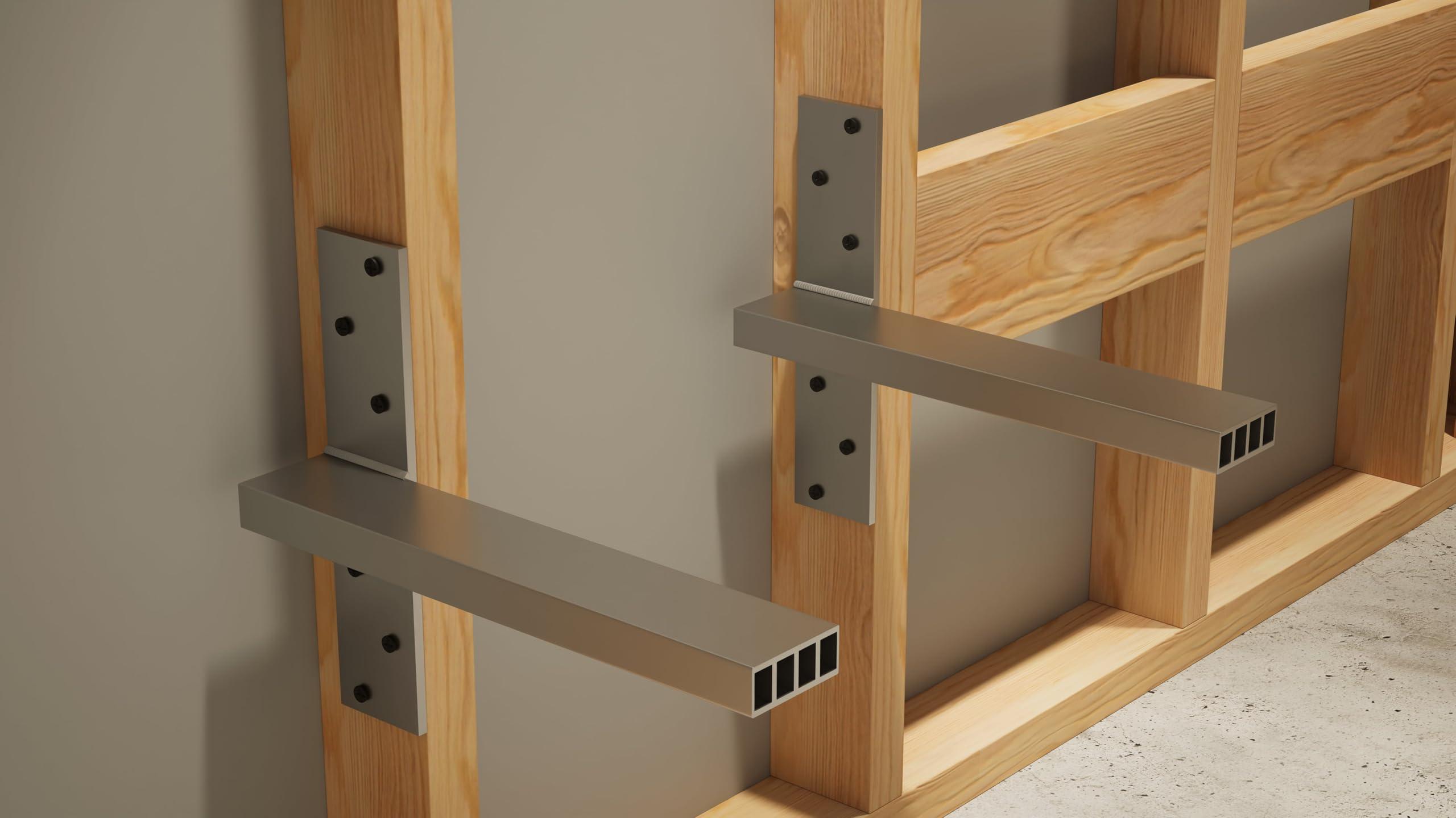 The Original Granite Bracket Contractor Supply Warehouse Floating Shower Bench Kit with Original Shower Bench Bracket (12x24)