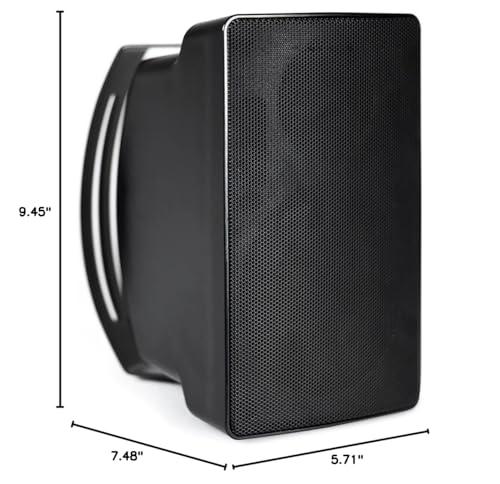 Pure Resonance Audio Pure Resonance Audio S5 4.5" 70V or 8ohm Indoor/Outdoor Surface Mount Loudspeakers (4 Speakers, Black)