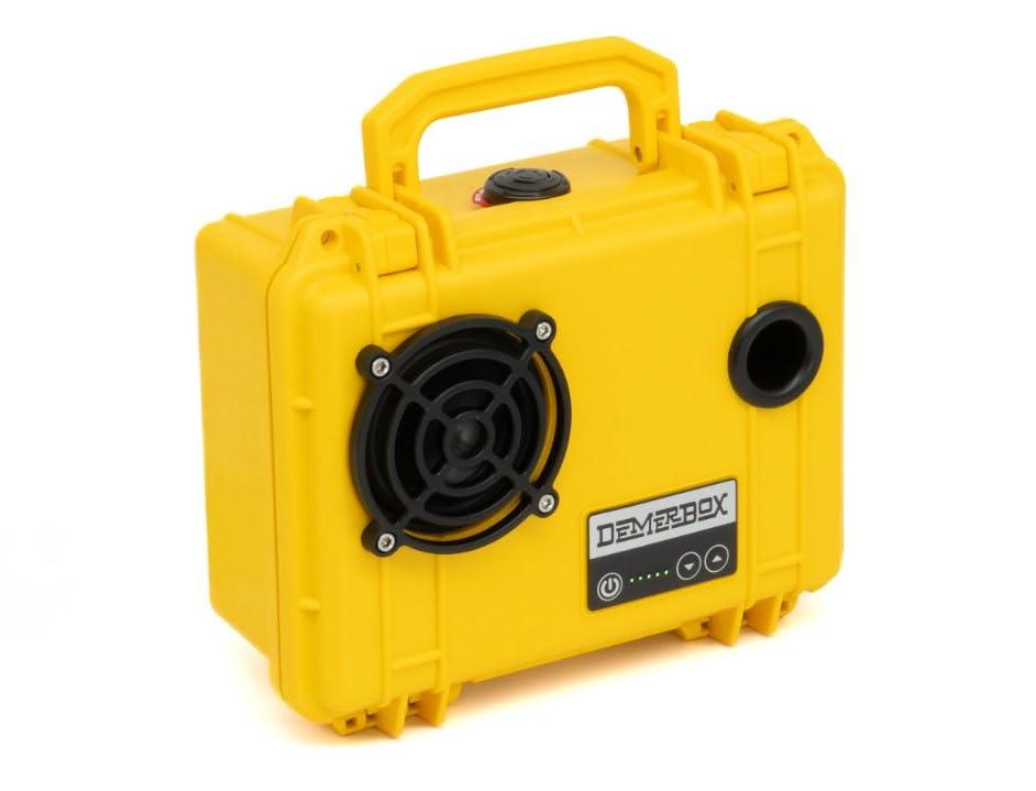 DemerBox DemerBox: Waterproof, Portable, and Rugged Outdoor Bluetooth Speakers. Loud Sound + Deep Bass, 40+ hr Battery Life, Dry Box + USB Charging, Multi-Pairing Party Mode (Paniman Yellow, DB1)