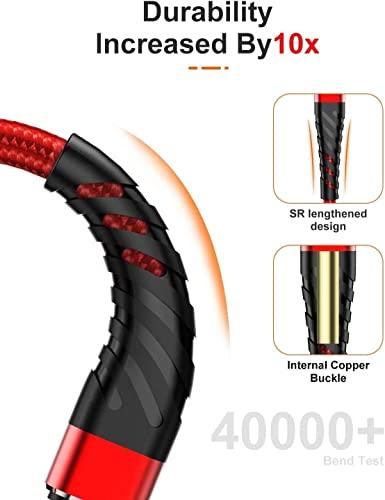 CyvenSmart (2 Pack) Long iPhone Charger 10ft for [MFi Certified],CyvenSmart 10 Foot Lightning Cable Fast Charging Cord 10 Feet for iPhone 12/12 Pro/11/11 Pro/11 Pro Max/XS/XS Max/XR/X/8/8 Plus/7/7 Plus/6 Plus