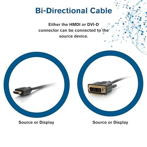 C2G/ Cables To Go C2G/ Cables To Go C2G DVI to HDMI Cable, HDMI Adapter, DVI-D Male to HDMI Male, 1080p, Gold Plated for PS4 & PS3, 4.9 Feet (1.5 Meters), Black, Cables to Go 42515