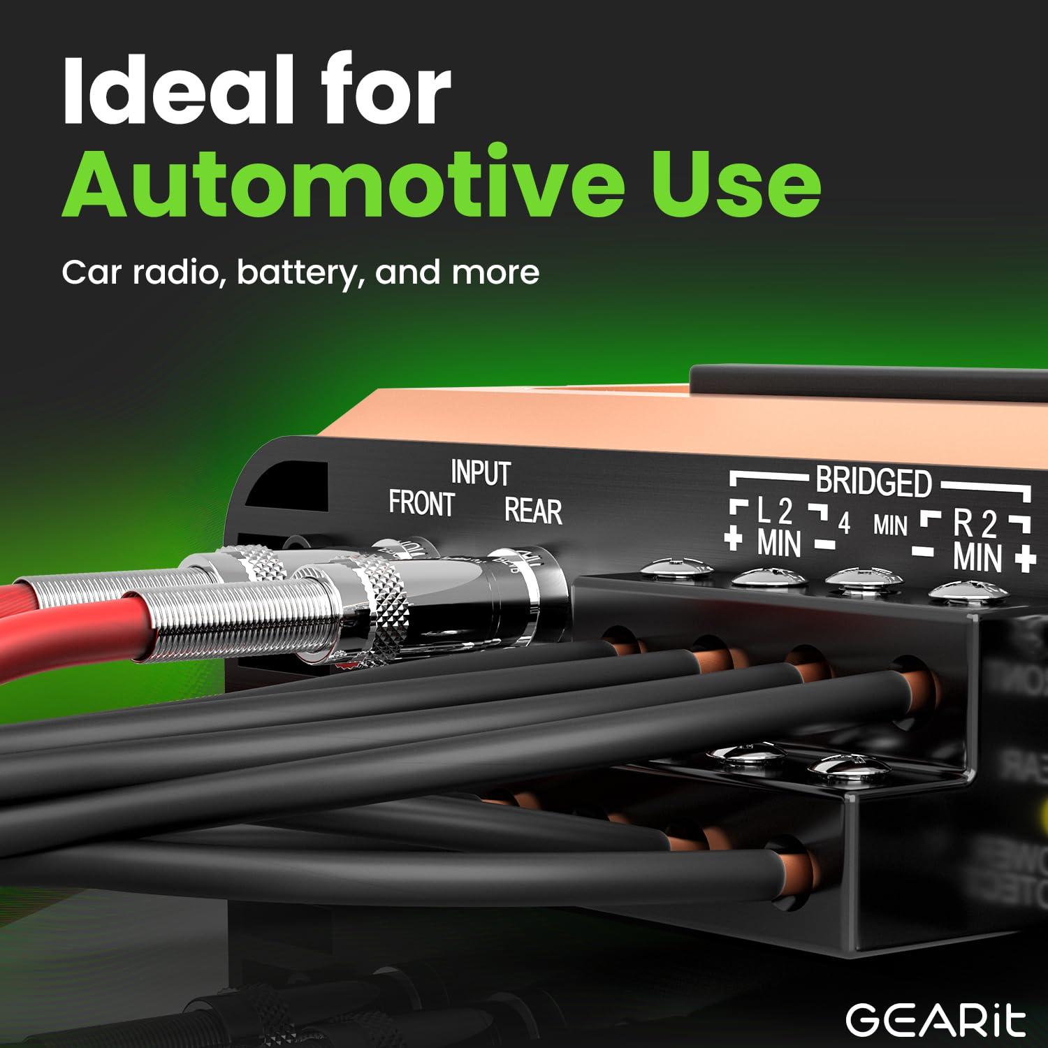 GEARit GEARit 10 Gauge Wire (100ft Each - Black/Red) Copper Clad Aluminum CCA - Primary Automotive Power/Ground for Battery Cable, Car Audio, Trailer Harness, Electrical - 200 Feet Total 10ga AWG Wire