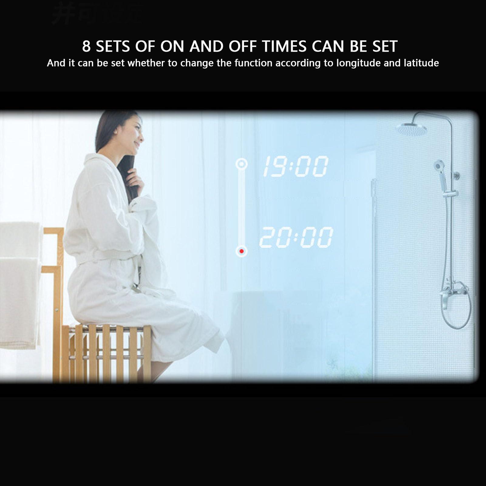 Dpofirs Programmable Digital Timer Switch for Pool Pumps, Heaters, Filters, 7-Day 28 ONOFF Timer Settings, AC85-265V LCD Display Digital Timer Switch with Waterproof Box