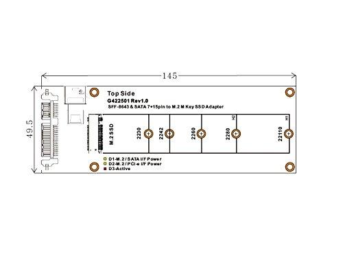 Micro SATA Cables SATA and Mini SAS SFF-8643 to M.2 SATA PCI-e SSD Adapter