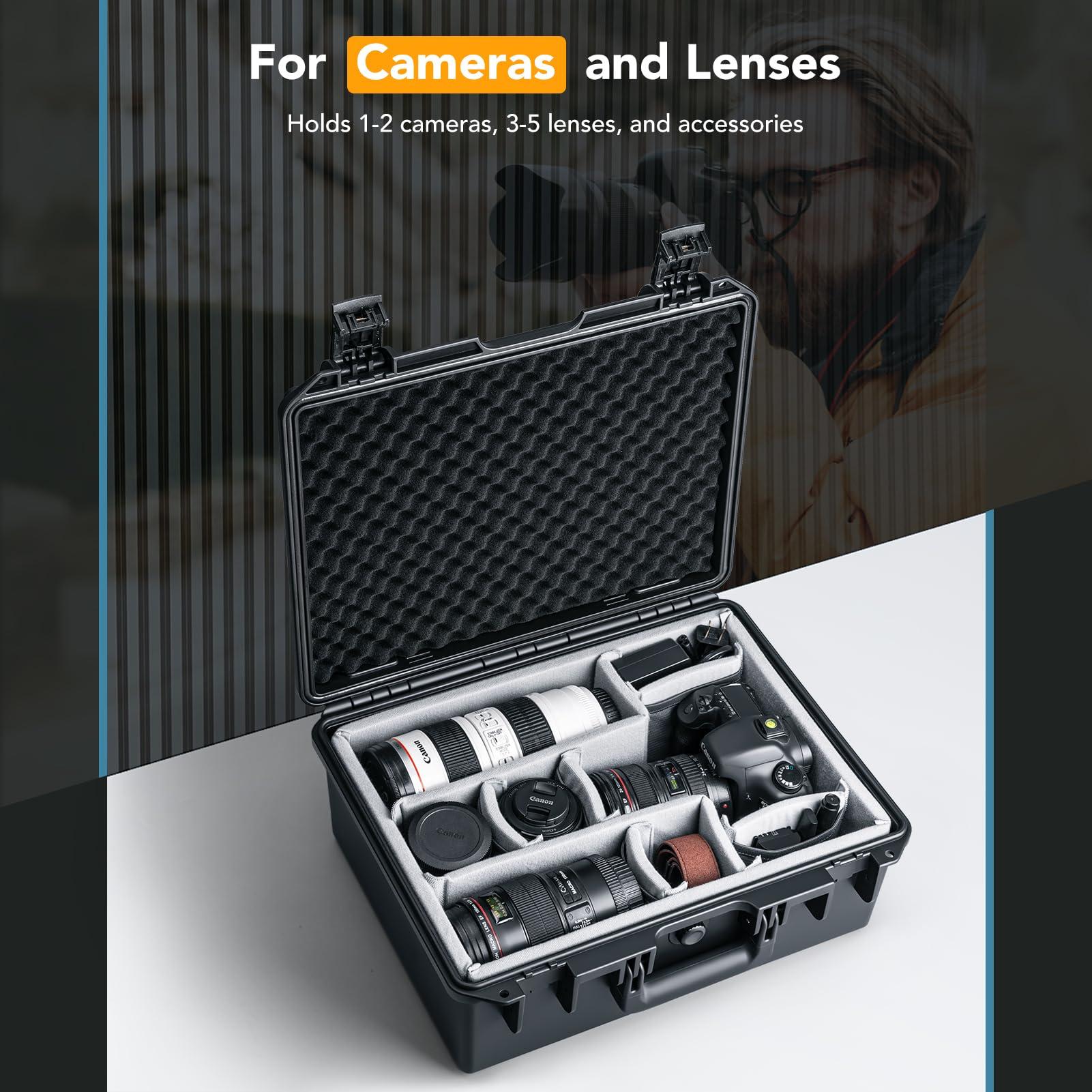 Lykus Lykus PVC1 Waterproof Hard Case with Padded Dividers for Cameras, Lenses, Dual DJI Mavic/Air/Mini drones