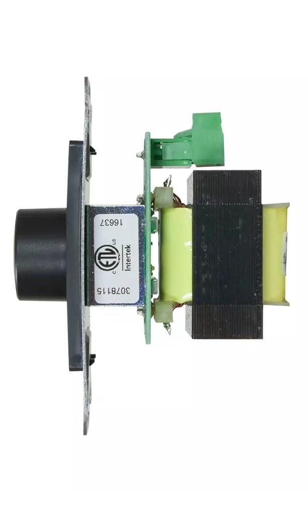 Lowell Lowell 200LVC-DSB 200W Mono Volume Control with 2-Gang Decorator Wall Plate, Stainless Steel/Black; 3dB per Step; for Use with 70V Speaker Line; Rotary Dial; Phoenix-Style Termination