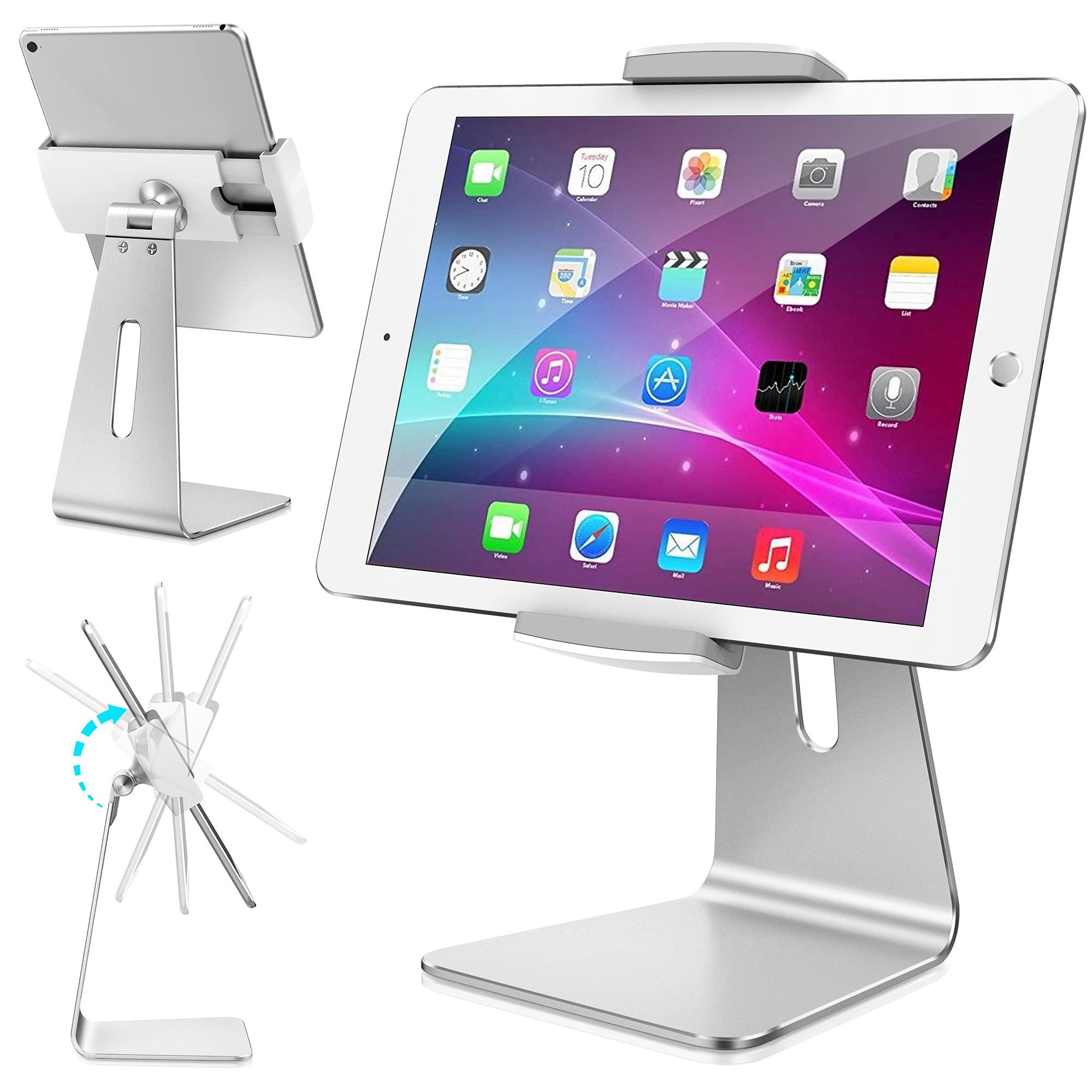 AboveTEK AboveTEK Elegant Tablet Stand, Aluminum iPad Stand Holder, Desktop Kiosk POS Stand for 7-13 inch iPad Pro Air Mini Galaxy Tab Nexus, Tablet Mount for Store Showcase Office Reception Kitchen Countertop