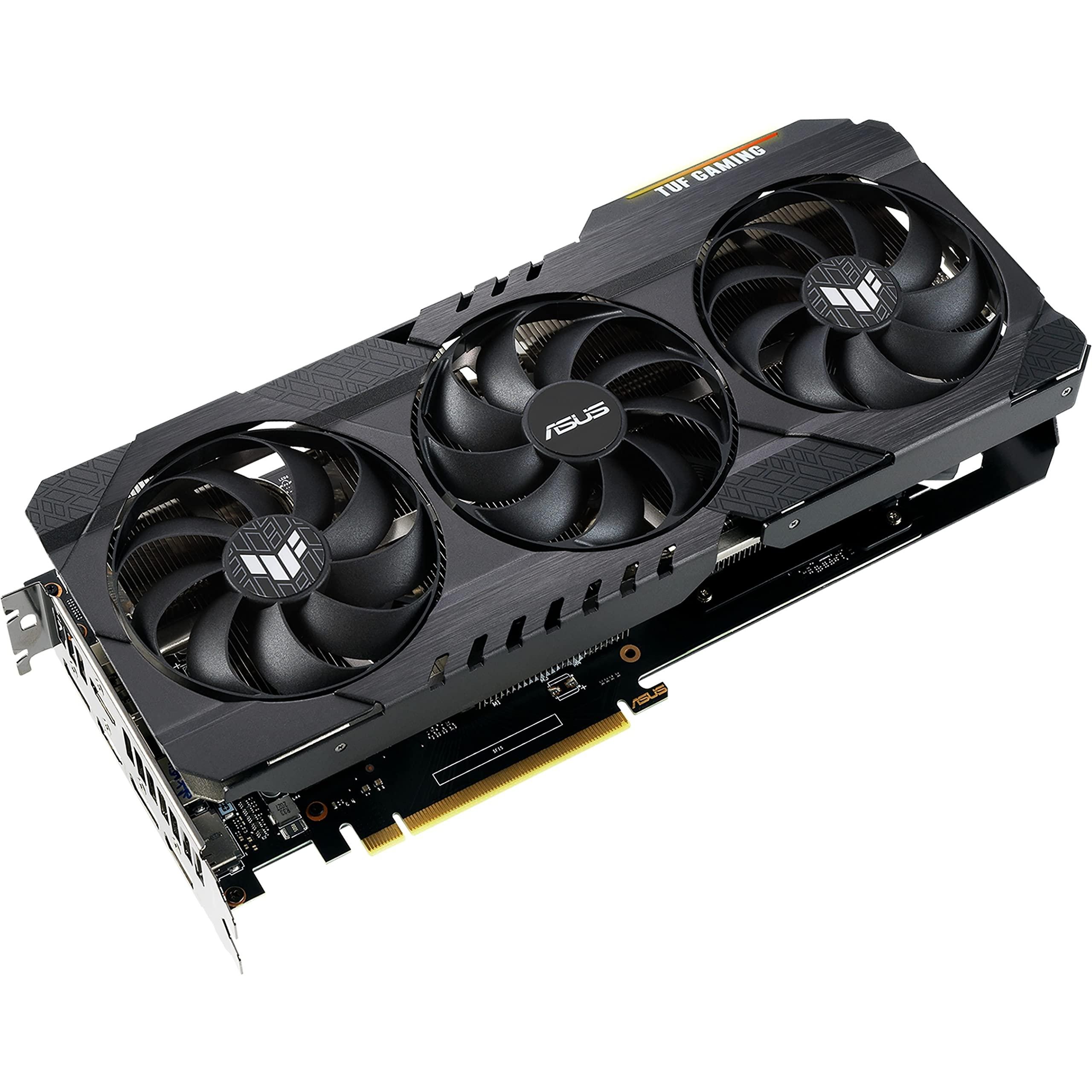 ASUS ASUS TUF Gaming NVIDIA GeForce RTX 3060 Ti V2 OC Edition Graphics Card (PCIe 4.0, 8GB GDDR6, LHR, HDMI 2.1, DisplayPort 1.4a, Dual Ball Fan Bearings, Military-Grade Certification, GPU Tweak II)