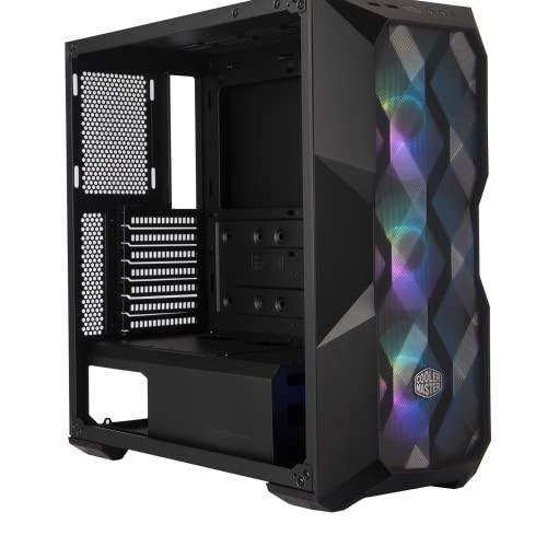 Cooler Master Cooler Master MasterBox TD500 Mesh Airflow ATX Mid-Tower with Polygonal Mesh Front Panel, Crystalline Tempered Glass, E-ATX up to 10.5", Three 120mm ARGB Lighting Fans