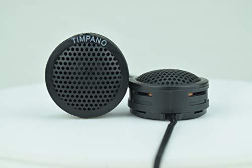 Timpano Timpano TPT-ST1 Dome Tweeter, 1 Inch Tweeter Set for Car Audio, Angle or Surface Mount Tweeters, 4 Ohm Soft Dome 150 Watts Max Power Tweeter for Pro Car Audio (Pair)